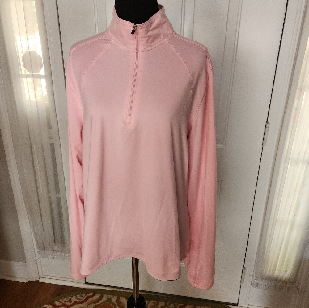 Champion Pink Zip Work Out Long‎ Sleeve Top  Size Plus XXL
